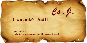 Csarankó Judit névjegykártya